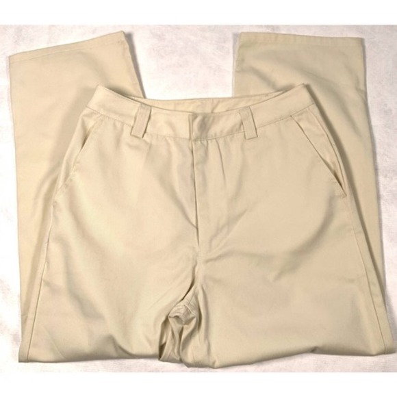 HUF Pants - HUF NWT Womens Cream Twill Work Pants Straight Leg Skate Trousers Size 30